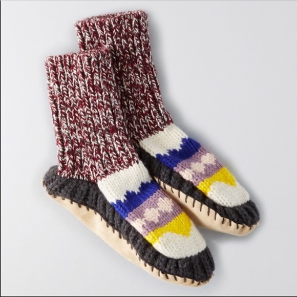 New American Eagle Patchwork Slipper Socks - 7/8 - Picture 1 of 2